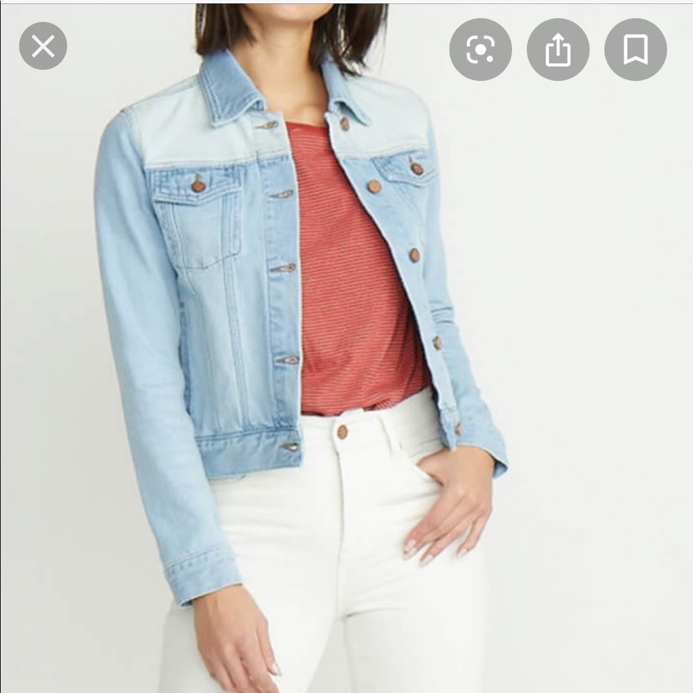 Marine Layer color block denim jacket XS NWT